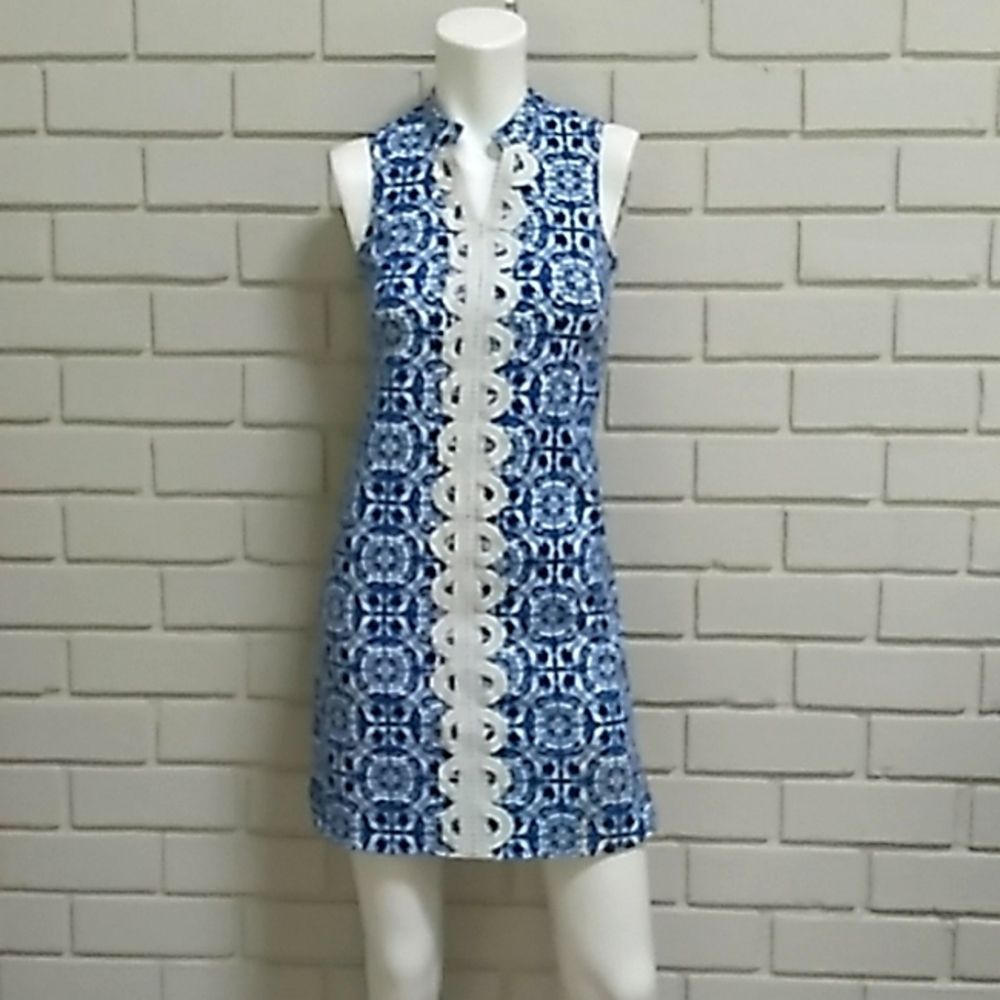 Mudpie Lace Detail Paisley Pattern Dress. Size Xs